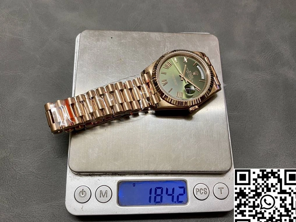 Steel Rose 1006 M228235-0025 Dial v5 Date Green Day Tungsten Functional Gold Rolex Factory QF 0813